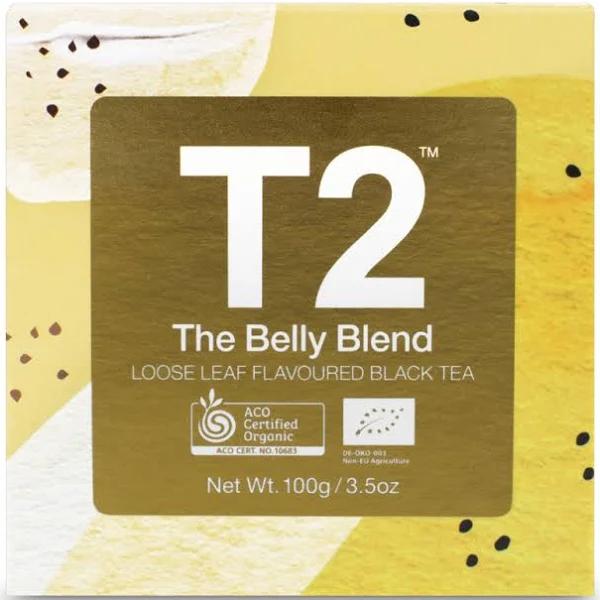 T2 Tea The Belly Blend, Loose Leaf Feature Cube, 100 G