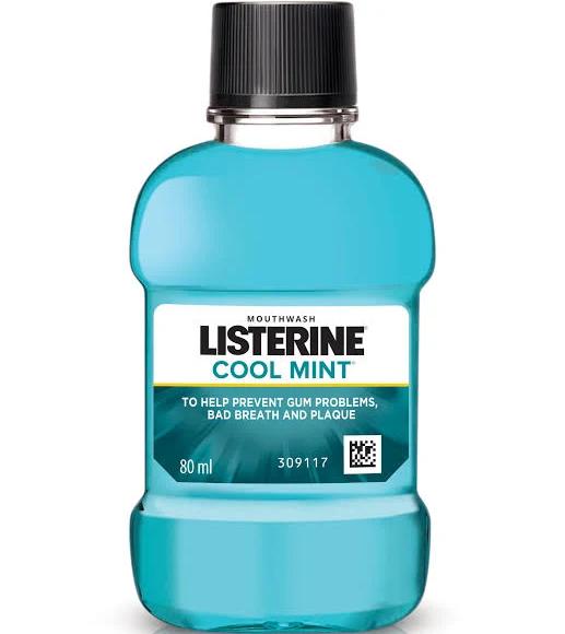 Listerine Mouthwash Cool Mint , 80 ml Bottle