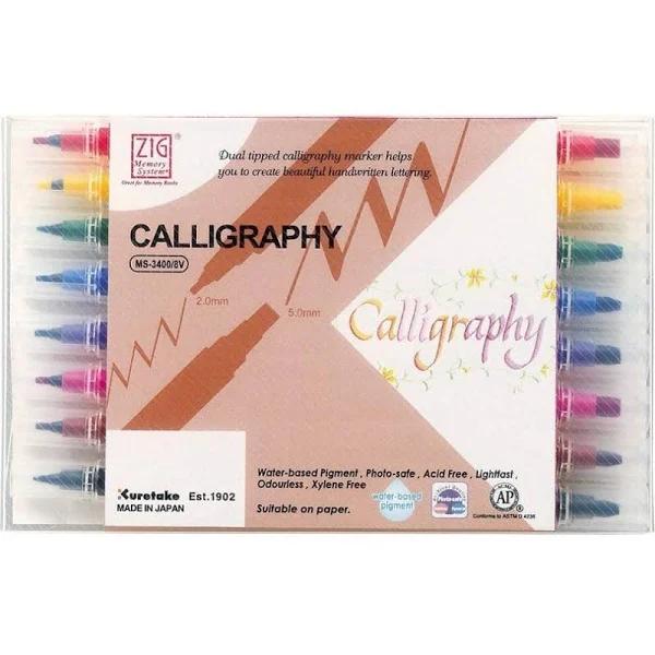 Zig Calligraphy 8 Colour Set