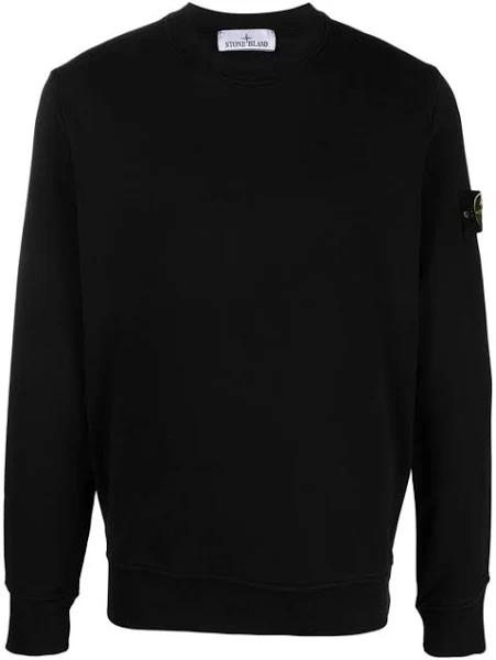 Stone Island Compass-badge Cotton Sweatshirt - Black