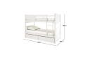 Elisha Solid Pine Bunk Bed with Storage - White