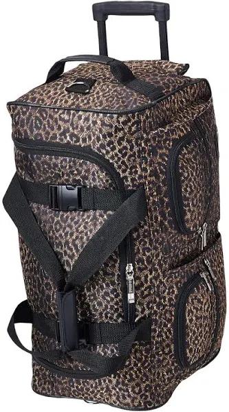 Rockland Prd322-leopard 22 Inch Rolling Duffle Bag | Clothing