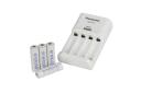 Panasonic Battery Charger With 4 Pack AA Eneloop Batteries