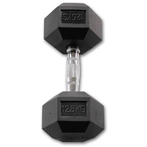 Body-Solid Rubber Coated Hex Dumbbell, 12.5 kg