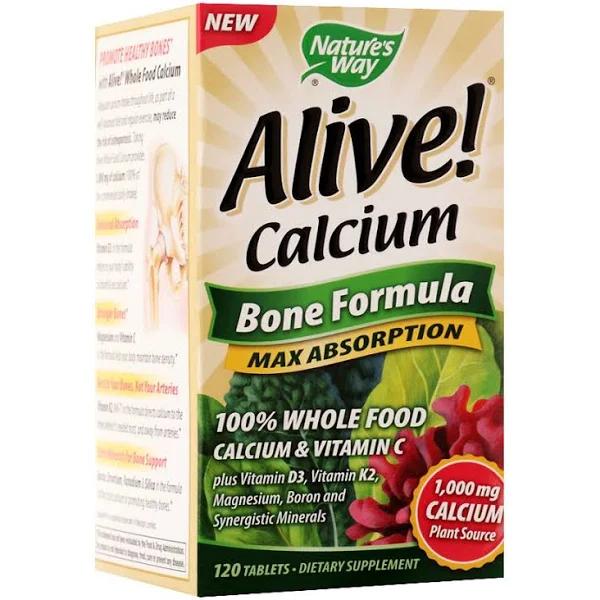 Nature's Way, Alive! Calcium, Bone Formula, 120 Tablets