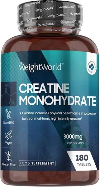 WeightWorld Creatine Monohydrate - 3000mg 270 Tablets - Pure Unflavoured Creatine Supplement For Men & Women