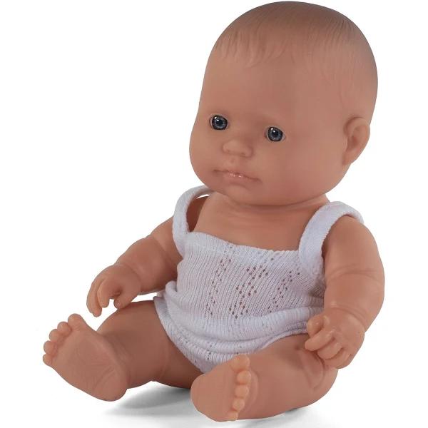 Miniland - Baby Doll Caucasian Girl 21 cm