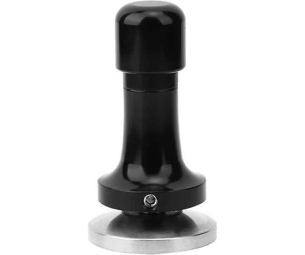 Coffee Tamper - 58mm Stainless Steel Spring Adjustable Pressure Coffee Powder Tamping Tool, Black