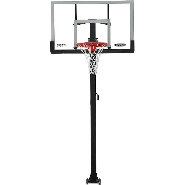 Lifetime 60in Tempered Glass Pro Slam in Ground Basketball System