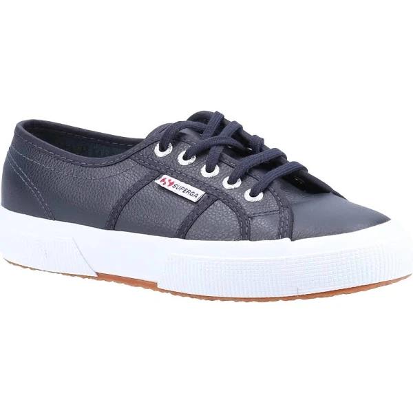 Superga 2750 TUMBLED Mens Leather Trainers Blue Navy: EUR 45