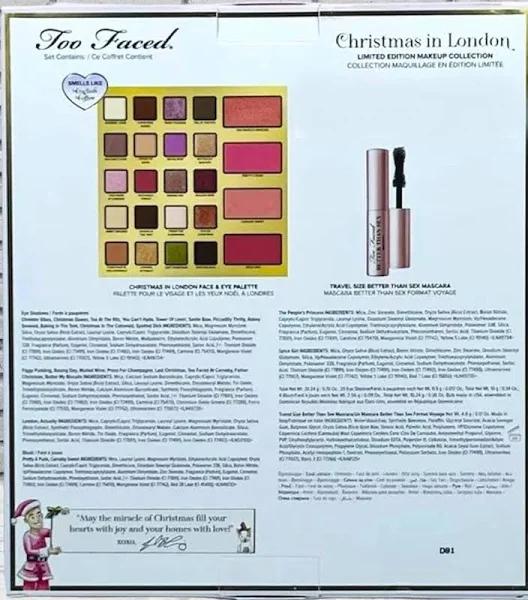 Too Faced Christmas in London Limited Edition Makeup Set