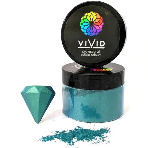 Vivid Edible Metallic Dust 50 Grams Forest Green