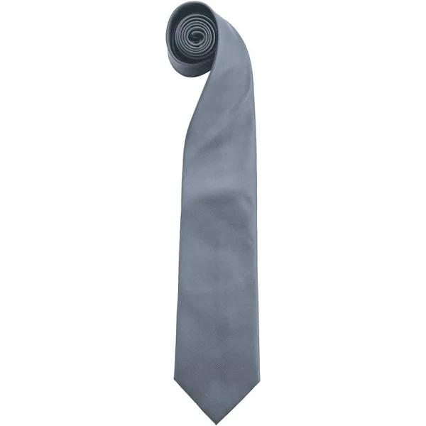 Premier Mens Fashion ”Colours” Work Clip On Tie Grey One Size