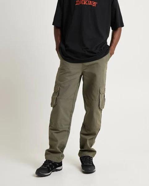 Dickies 85-283 Cargo Canvas Pants Washed Dark Khaki - Size 34