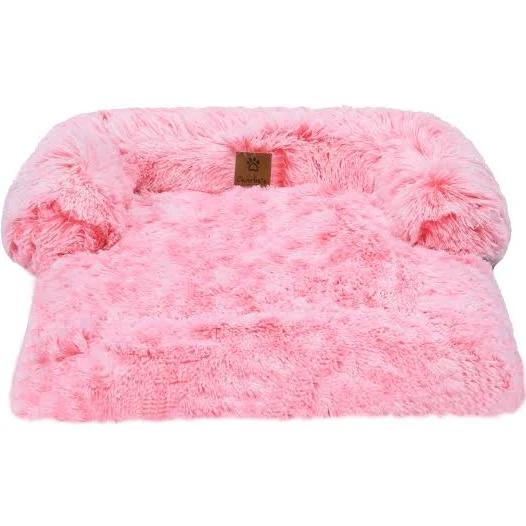 Charlie's Shaggy Faux Fur Bolster Sofa Protector Bed Ombre Pink - Small