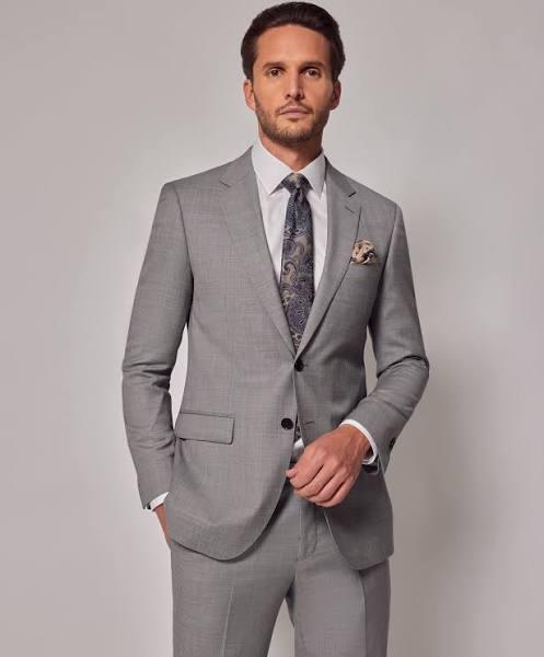 Hawes & Curtis Men's Light Grey Twill Slim Fit Suit Jacket