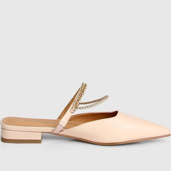 On The Go Leather Flat - Nude by Belle & Bloom