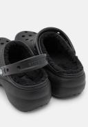 Crocs Women's Classic Platform Lined Clog; Black, W8