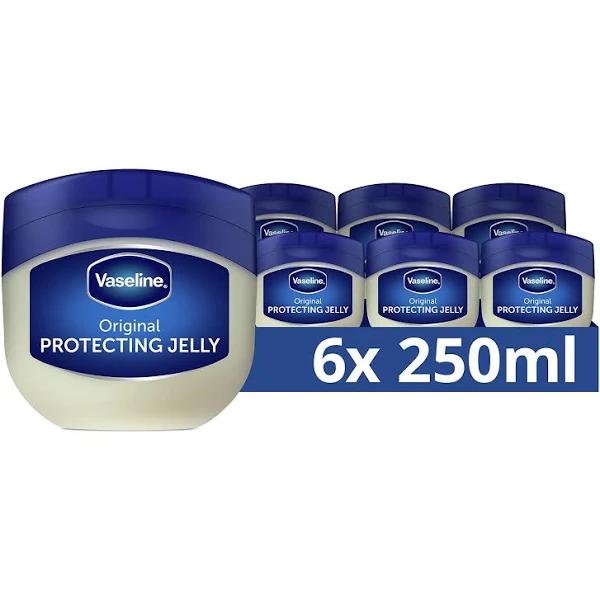 Vaseline Original Petroleum Jelly Moisturis Skin Care for Cracked Dry Skin and Eczema Relief 6 x 250 ml of Perfume free.250 ml (6 -pack)