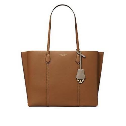 Tory Burch Perry Triple Compartment Tote Bag Purse in Light Umber Brown - Tory Burch Bag