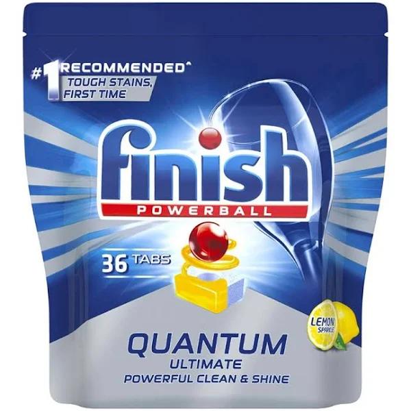 2 x Finish Powerball Quantum Ultimate Dishwasher Tablets Lemon Sparkle 36 pack