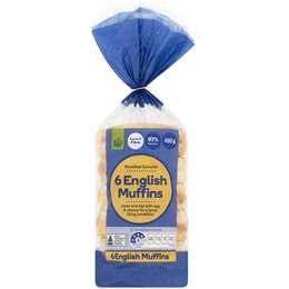 Woolworths English Muffins 6 Pack