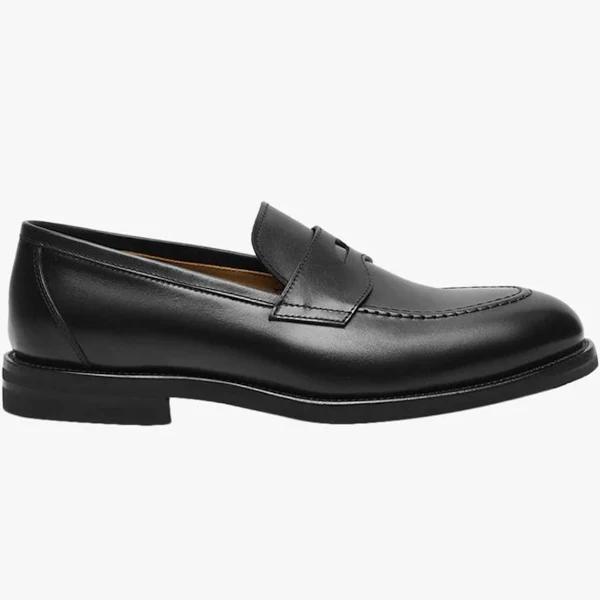 Anthony Squires Penny Loafer - in Black, Size 42