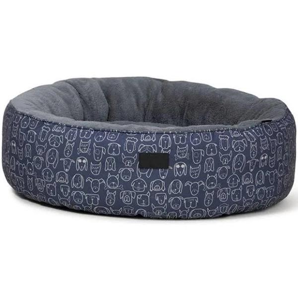 La Doggie Vita Central Indigo Removable Cushion Round Dog Bed Small