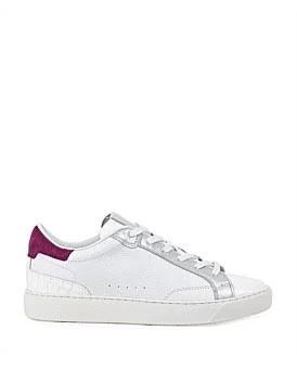 David Jones Edward Meller Josette Sneaker With Accents in Patent Combo, Size 37 EU