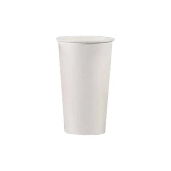 Disposable Coffee Cups Takeaway Paper Single Wall Take Away Bulk 8oz, 100pcs (50 Cups + 50 Lids)