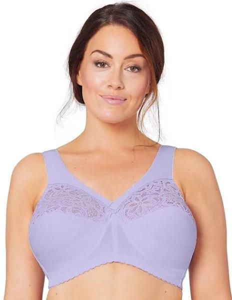 Glamorise Magiclift Cotton Support Wire-Free Bra - Lilac - 16H Lilac