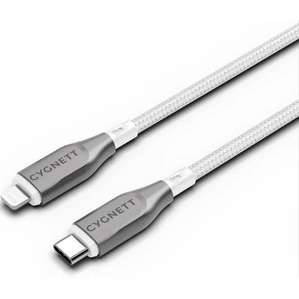 Cygnett Armoured Lightning To USB-C Cable 3M White Cy4672pcccl