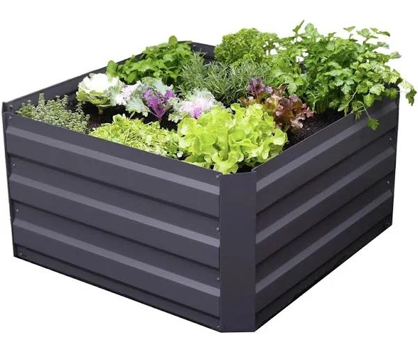 Greenlife Square Raised Garden Bed 850 x 850 x 450mm - Charcoal