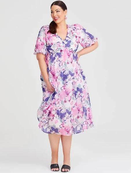 Taking Shape Midsummer Midi Event Dress in Pink Floral Multi 22