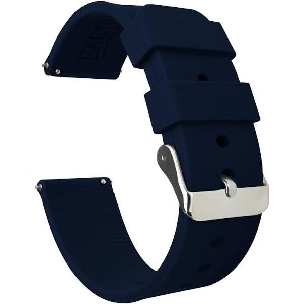 Silicone Watch Band / Strap For Samsung Galaxy Watch Watch Band / Strap in Navy Blue w/ Black Buckle, Width 42mm, Long Length | Barton