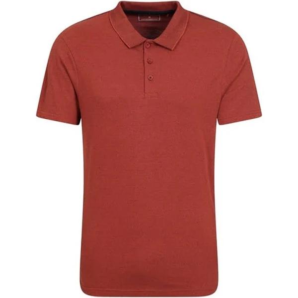 Mountain Warehouse Mens Cordyline Textured Polo Shirt Rust S