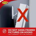 Command Clear Hooks Adhesive 17092CLR With Clear Strips, Small, (15723), 2 Hooks