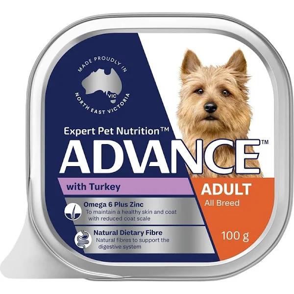 Advance Wet Adult Dog Food Turkey 100gx12