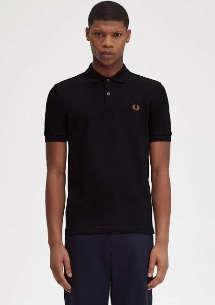 Fred Perry Plain Polo Shirt in Black