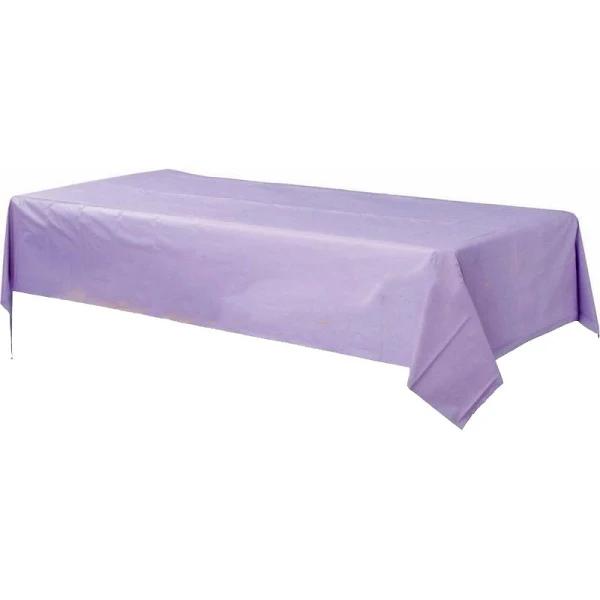 CASAMI Plastic Table Cloth Colour Rectangle Cover Birthday Party Tablecover - Lavender