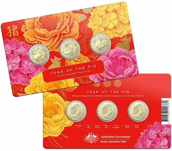 RA Mint 2019 Lunar Year of The Pig Uncirculated Coin Set