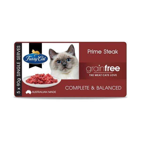 Fussy Cat Grain Free Adult Chilled Fresh Cat Food Prime Steak Mince