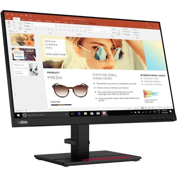 Lenovo ThinkVision P24h-2L 23.8" WQHD WLED LCD Monitor - 16:9 - Raven Black