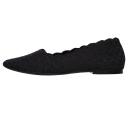 Womens Skechers Black Cleo Honeycomb Slip-on Canvas Shoes - Black