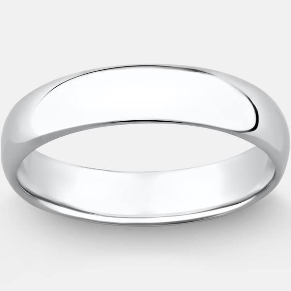 Michael Hill - Men's Rings - 5mm Half Round Wedding Band in Sterling Silver - Size One Size, U at The Iconic