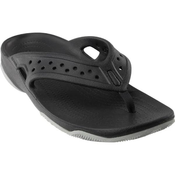 Crocs Swiftwater Deck Flip Black/Light Grey Sandals