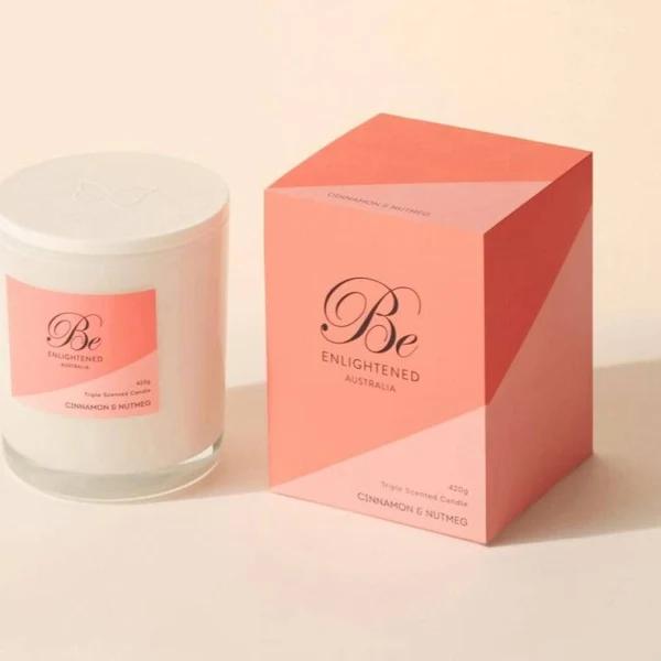 Be Enlightened - Cinnamon & Nutmeg Triple Scented 2 Wick Candle 420g