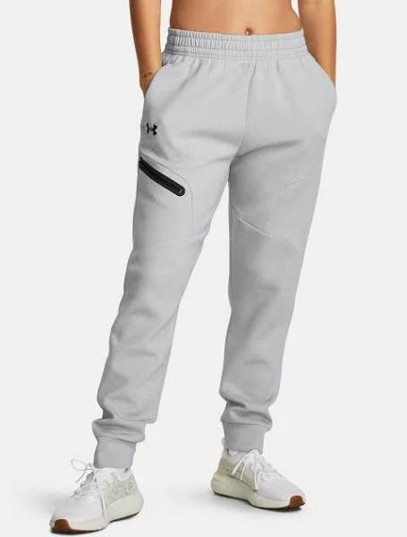 Under Armour Women's Unstoppable Fleece Joggers Gray LG