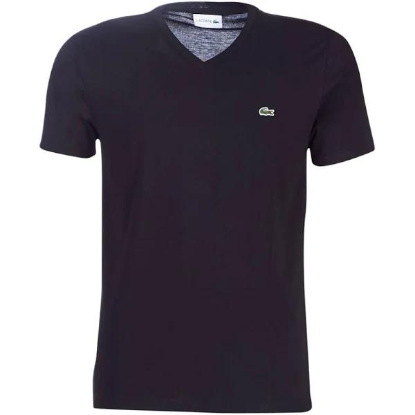 Lacoste V Neck T Shirt Black