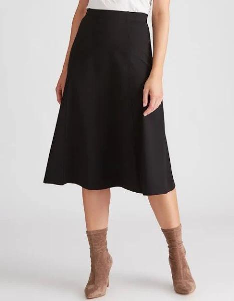 Katies A Line Ponte Skirt - Size 10 - Womens - Black